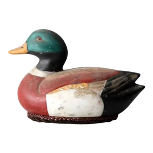 Vintage Wood Mallard Duck Lint Brush