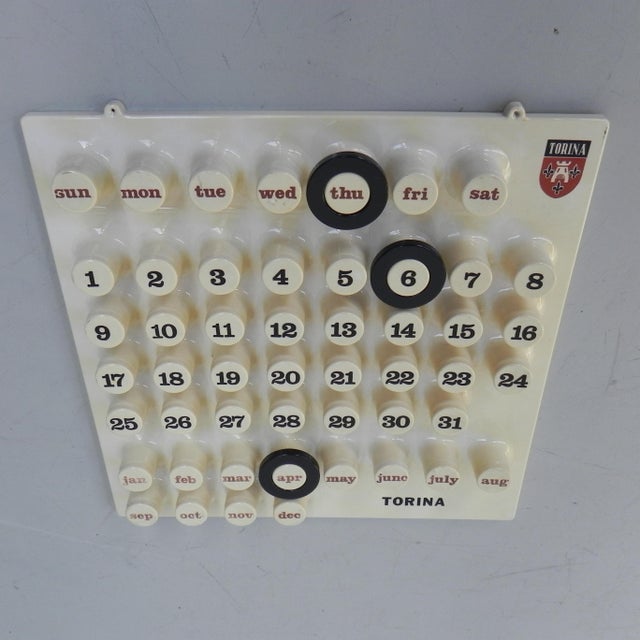 Black Ring-a-Date Perpetual Calendar with Rings from Giorgio Della Baffa, 1970s, Set of 4 For Sale - Image 8 of 14