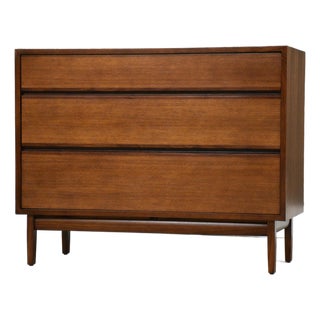 1960s Refinished Kipp Stewart for Directional by Calvin Walnut Dresser Chest For Sale