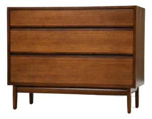 1960s Refinished Kipp Stewart for Directional by Calvin Walnut Dresser Chest