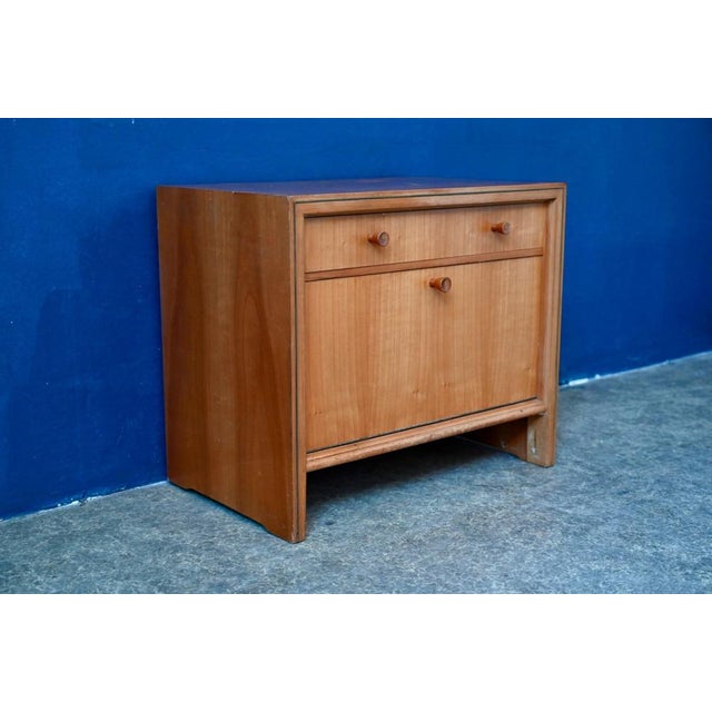 Vintage Bedside Table in Two-Tone Wood, 1950s For Sale - Image 3 of 18