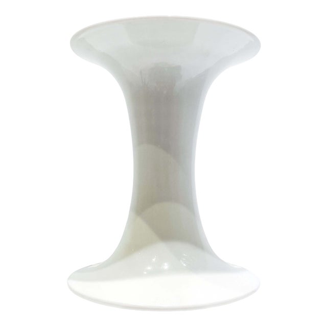 Minimalist White-Glazed Porcelain Vase by Jan Van Der Vaart, Netherlands, 1987 For Sale