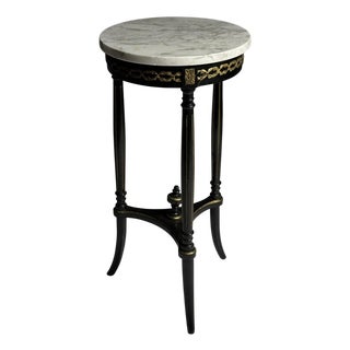 French Side Table with Marble Top For Sale