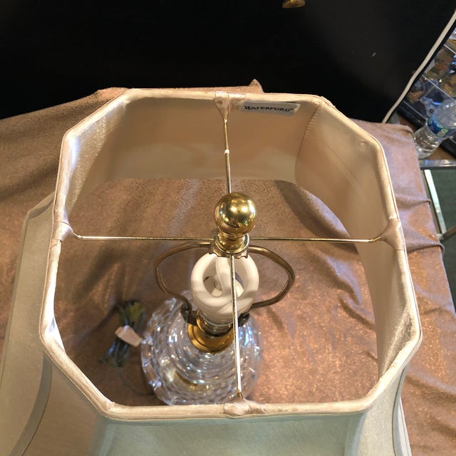 Vintage Waterford Clear Cut Glass Lismore Ginger Jar Table Lamp With