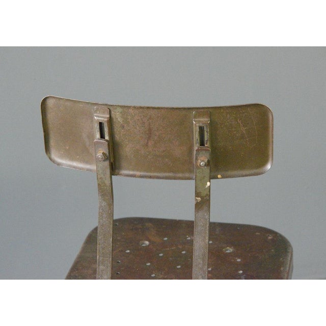 Metal American Industrial Chair by Lyon, 1930s For Sale - Image 7 of 10