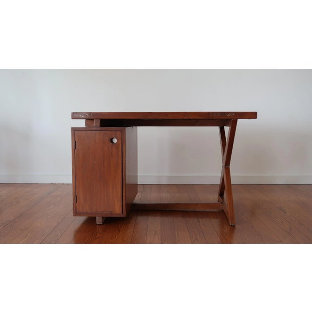 Pierre Jeanneret 1960s Administrative Desk by Pierre Jeanneret For Sale - Image 4 of 11