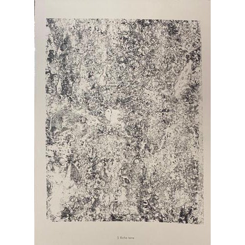 Jean Dubuffet, Riche Terre, Lithograph on Watermarked Paper, 1959 For Sale