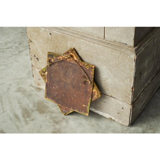 Star Shaped Wall Mirrors in Faded Velvet, Late 19th Century, Set of 2 For Sale - Image 10 of 11