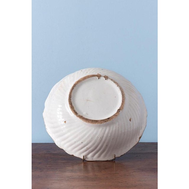 Ceramic Antique Polychrome Folly Bowl from Nevers Faience, 1750 For Sale - Image 7 of 8