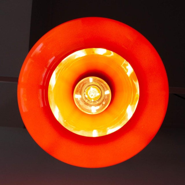 Vintage Orange Glass Pendant Light, 1960s For Sale - Image 12 of 15