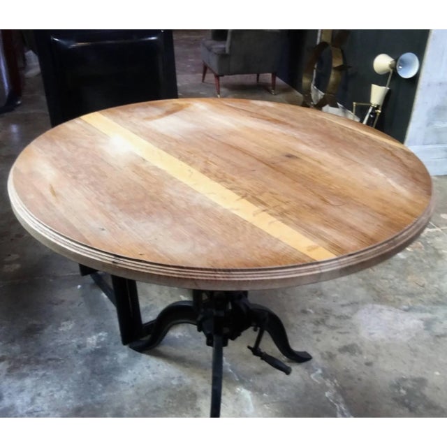 Italian 40s Adjustable Industrial Table For Sale In Los Angeles - Image 6 of 8