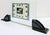 Ato French Art Deco 1930s Leon Hatot Glass and Bakelite Table Clock For Sale - Image 10 of 13
