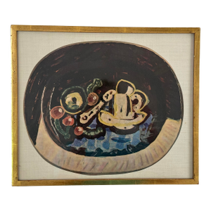 Gilt Framed Pablo Picasso Ceramic Plate Print