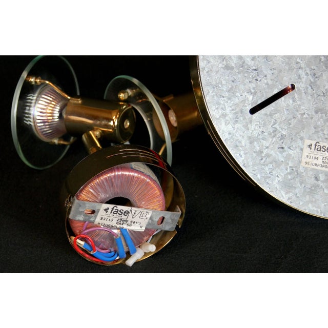 Fase, Modern Full Brass Sconces and Flush Mount, Late 20th Century - 3 Piece Set For Sale - Image 12 of 13
