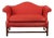 Georgian Style Upholstered Mahogany Loveseat For Sale