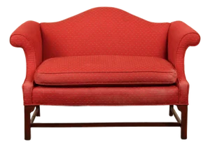Georgian Style Upholstered Mahogany Loveseat