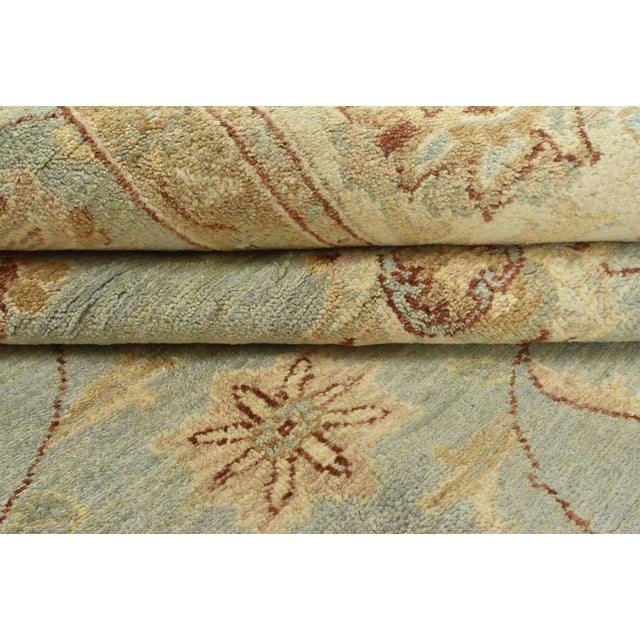 Blue Ziegler Rug 8'1'' X 10' Blue Wool Hand-Knotted Oriental Carpet For Sale - Image 8 of 12