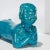 Chinoiserie Antique 19th Century Chinese Monochrome Porcelain Turquoise Glaze Pillow or Head Rest Sculpture in the Form of a Crouching Boy For Sale - Image 3 of 18