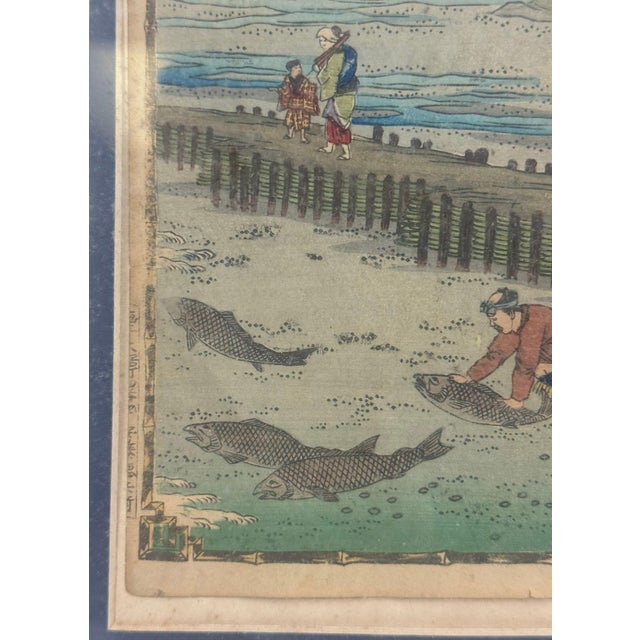 Late 19th Century Antique Original Hiroshige III Atrib Woodblock Prints From the ‘Nihon Bussan Zue’ Series, a Pair For Sale - Image 5 of 15
