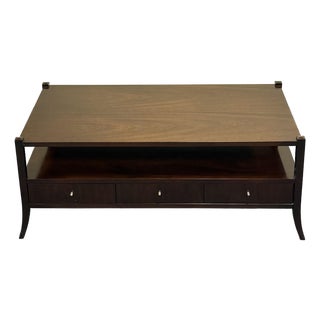 Barbara Barry for Baker Mahogany Coffee Table For Sale
