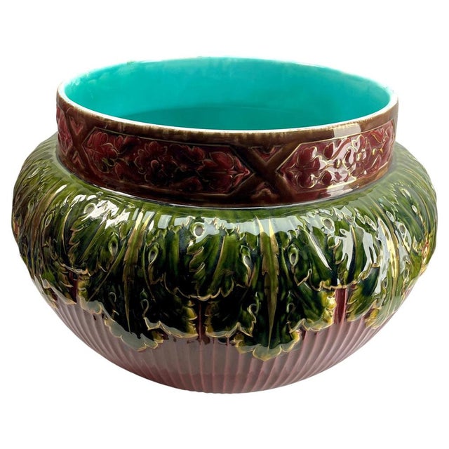 Large Art Nouveau Belgian Jardinière, 1920 For Sale - Image 3 of 11