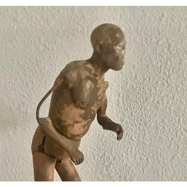 Paint Vintage Rustic Terracotta Studio Study Sculpture of a Standing Male Figure, 9" H For Sale - Image 7 of 8