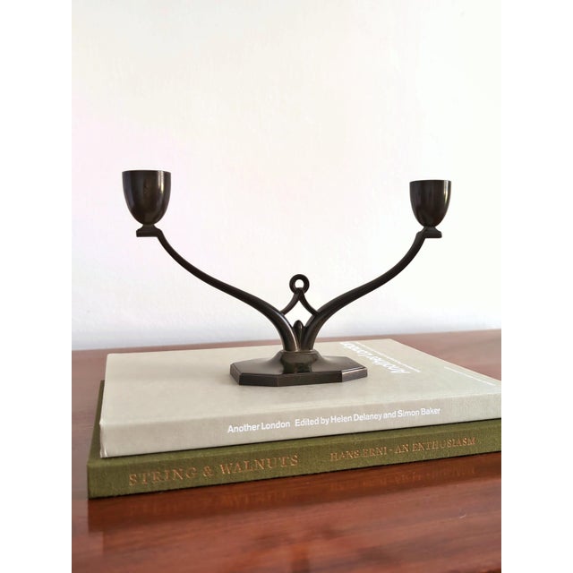 Art Deco Bronze Candelabra from Just Andersen, 1930s For Sale - Image 10 of 17