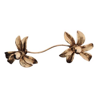 Brass Organically Shaped Double Wall Light, 1970s For Sale