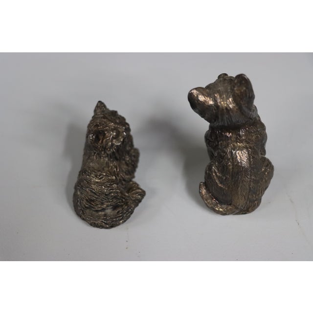 Pair of Sterling Silver Cat Figurines For Sale - Image 4 of 9
