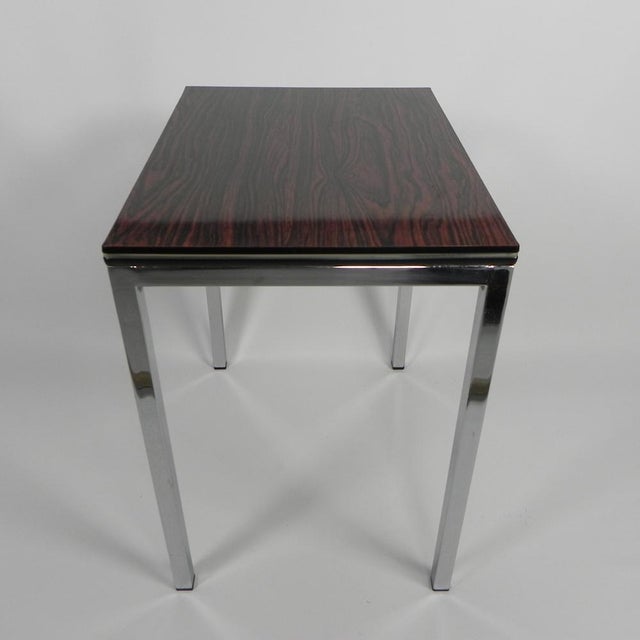 Vintage Coffee Table with Wood Print, 1960s For Sale - Image 4 of 16