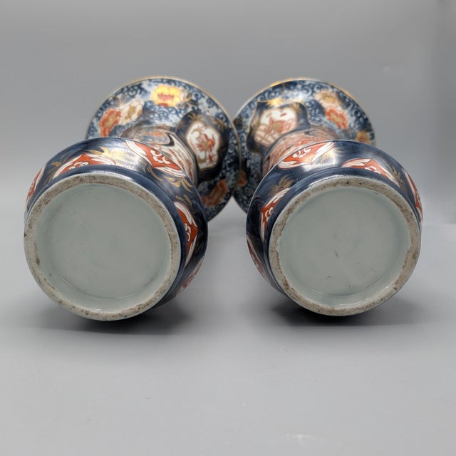 Pair of Japanese Edo Period Ko-Imari Trumpet Vases For Sale - Image 11 of 11