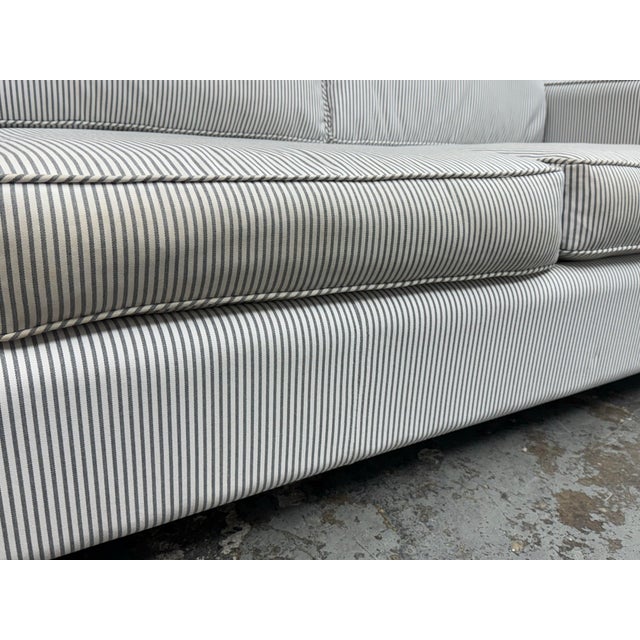 Serena & Lily Bespoke Perennials Pinstripe Sofa For Sale - Image 10 of 12