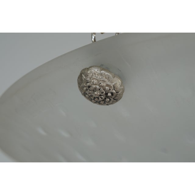 Metal 1920s French Art Deco Pendant Light by Muller Freres France For Sale - Image 7 of 8