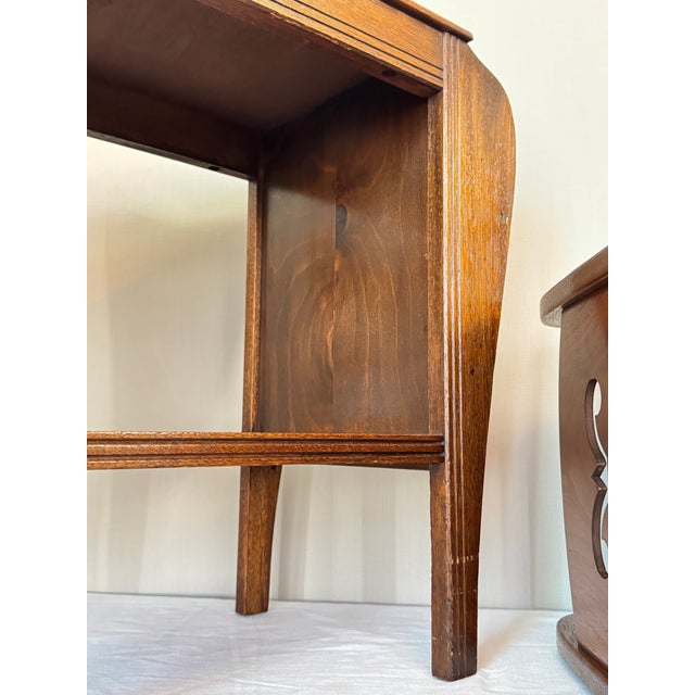 Pair of 1930’s Art Deco Magazine Rack Side Tables. For Sale In San Diego - Image 6 of 11
