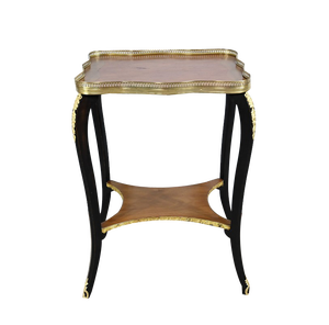 Small Mahogany and Blackened Wooden Table