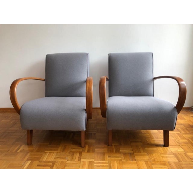 Set of Armchairs attributed to Jendrich Halabala for Up Závody, Former Czechoslovakia, 1950s For Sale - Image 11 of 11