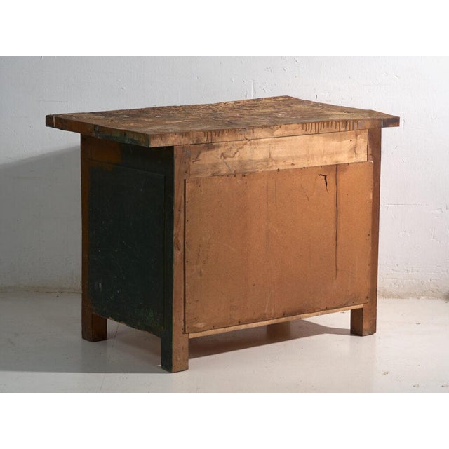 Industrial Chest of Drawers in Pine and Iron, Central Europe, 1950 For Sale - Image 12 of 13