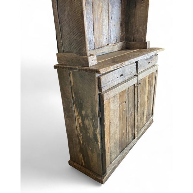 Our made to order French Farmhouse Hutch shown here at 50 inches W x 20 D x 80 H. We fabricate this two-piece step-back...