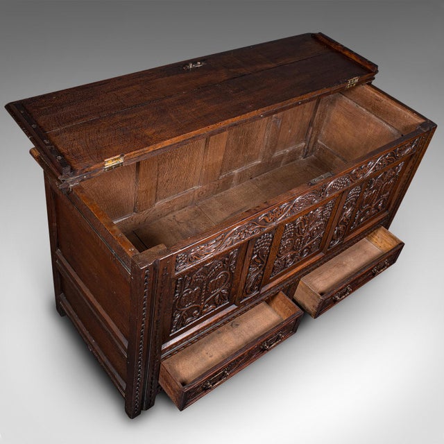 Brown 1700's Large Antique Mule Chest For Sale - Image 8 of 12