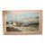 Antique Original f.g. Fortis Nautical Coast Shore Volcano Sail Boat Oil Painting For Sale