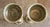 Metal Vintage Pair of Silver Plate Church Altar Baptismal Holy Water Font, 31 1/4” For Sale - Image 7 of 9