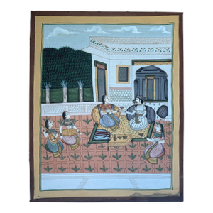 Large-Scale Indian Royal Court Painting on Fabric