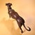 Metal Vintage Chinese Bronze Standing Hunting Dog With Gilded Patina For Sale - Image 7 of 9