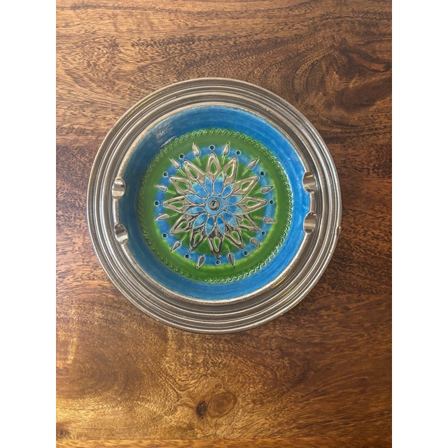 Aldo Londi Vintage 1950s Italian Aldo Londi for Bitossi Ashtray - Rimini Blue Signed For Sale - Image 4 of 6