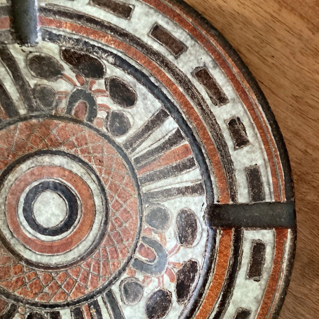 Oxblood Red Mid Century Modern Ceramic Pottery Large Ashtray/Bowl 75576 Italy For Sale - Image 8 of 12