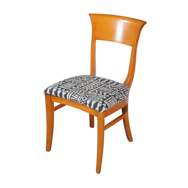 Modern 4 Vintage Isa International Biedermeier Style Modern Cherry Dining Side Chairs For Sale - Image 3 of 12