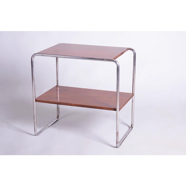 Bauhaus Side Table in Walnut by Hynek Gottwald For Sale - Image 12 of 12