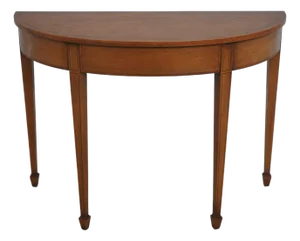 1960s English Satinwood Adams Style 1 Drawer Console Table