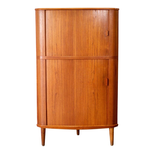 1950s Skovmand & Andersen Model #3 Corner Cabinet Designed by Arne Hovmand Olsen, Attributed For Sale