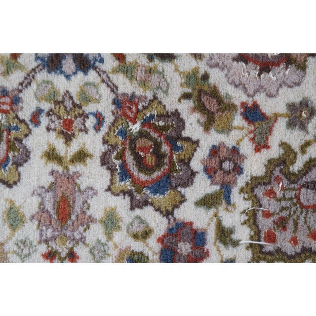 Vintage Wool Geometric Floral Palmette Medallion Area Rug Runner 2.5' X 8' For Sale - Image 11 of 12
